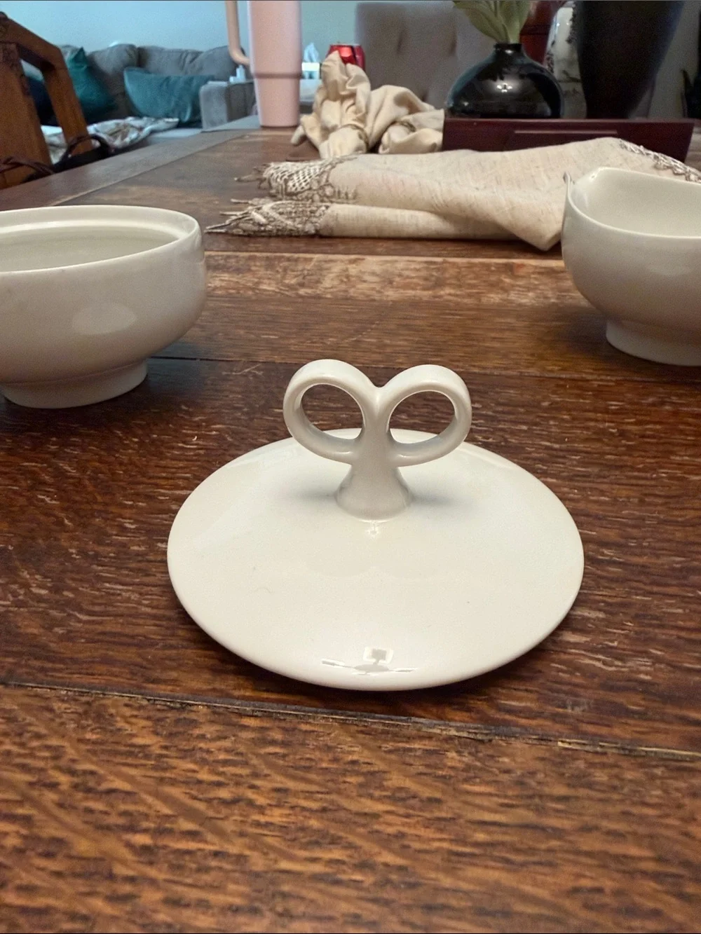 Vintage Iroquois Inheritance Sheer White Creamer & Sugar Bowl Set Ben Seibel MCM